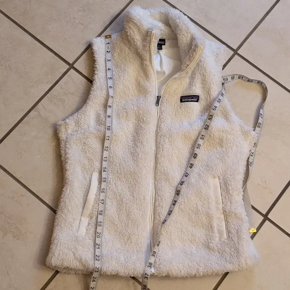 Patagonia Los Gatos Fleece Vest White Sherpa Full Zip Size M - Picture 11 of 14